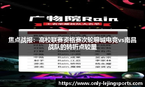 焦点战报：高校联赛资格赛次轮聊城电竞vs南昌战队的转折点较量